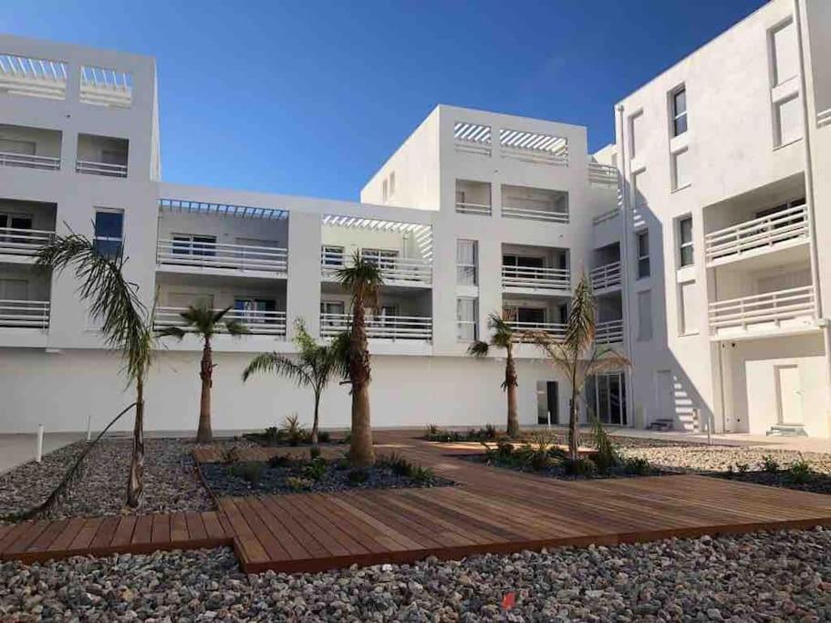 Les Voiles Blanches T2 Luxe A 100M De La Plage Leucate Exterior foto